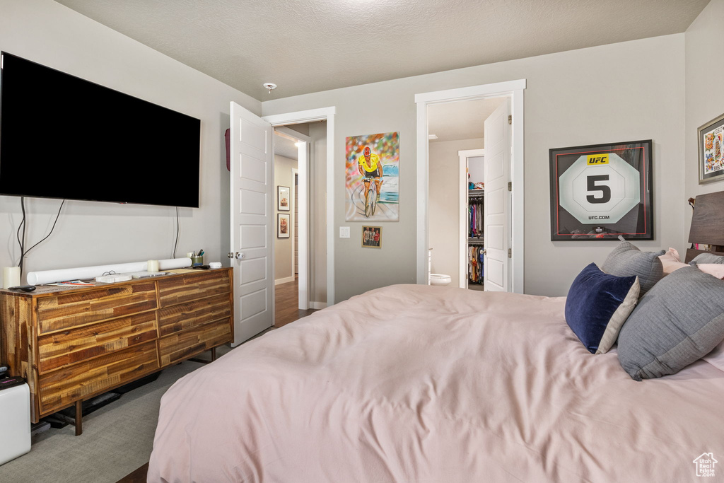 Bedroom with carpet floors