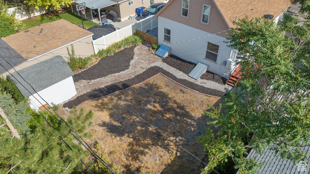 View from above of property