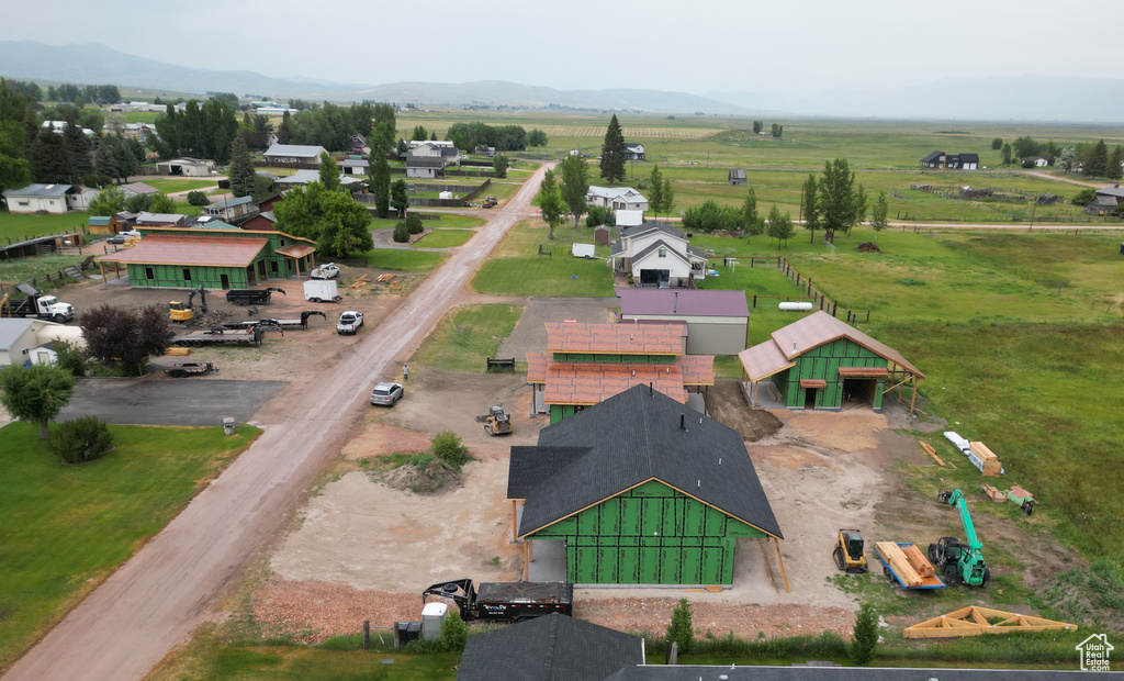 View of rural area with a mountain backdrop