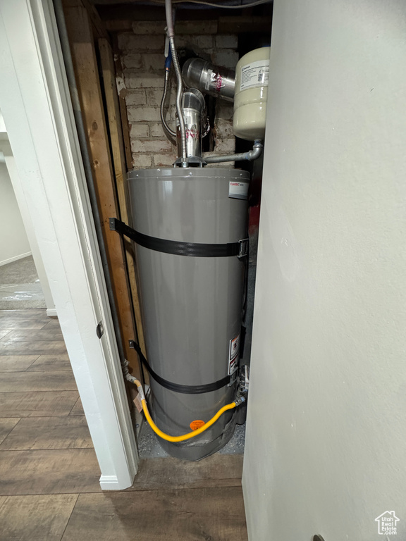 Utility room with water heater