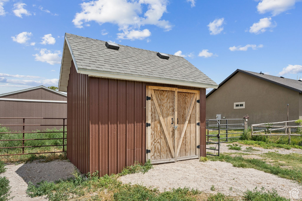 View of outdoor structure
