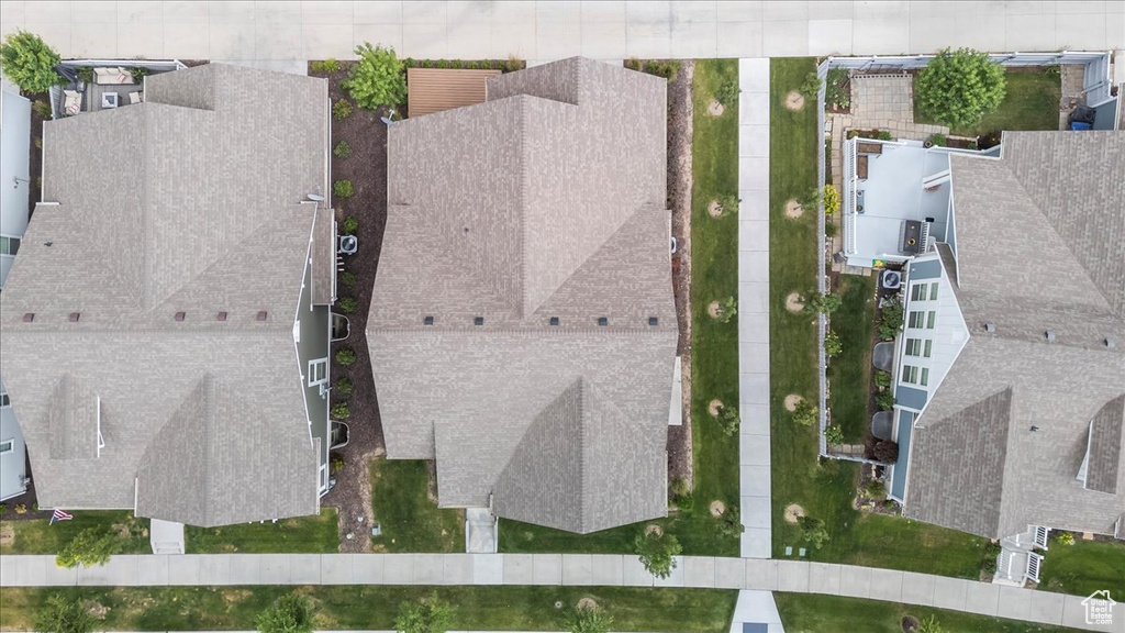 Aerial view of residential area