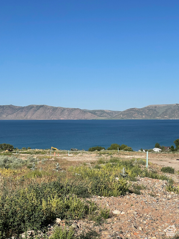 Water view with mountains