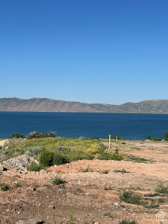 Water view featuring a mountainous background
