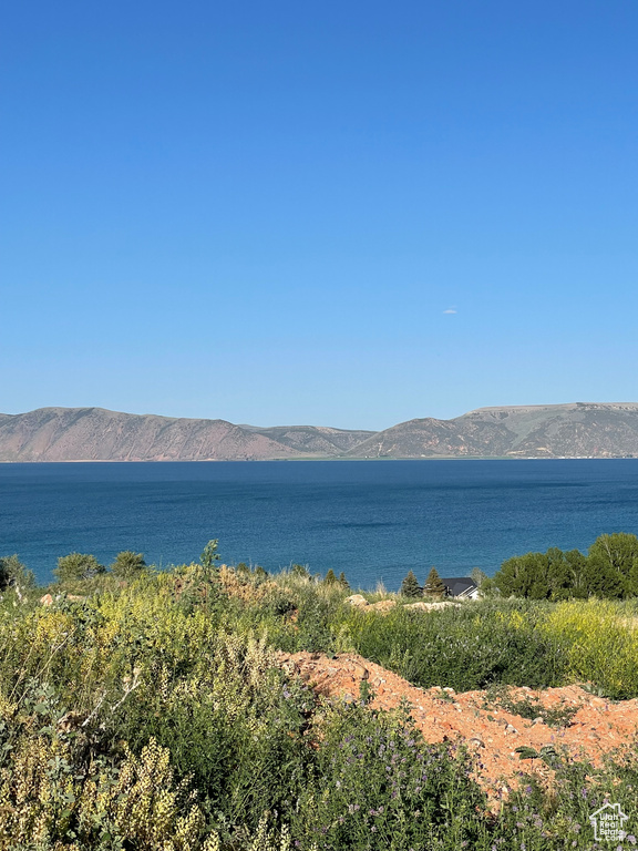 Water view featuring a mountain backdrop