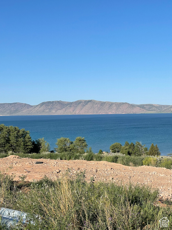 Water view featuring a mountainous background