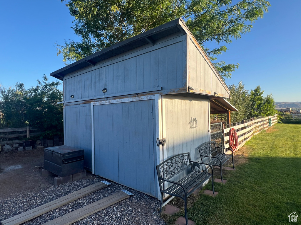 View of outdoor structure