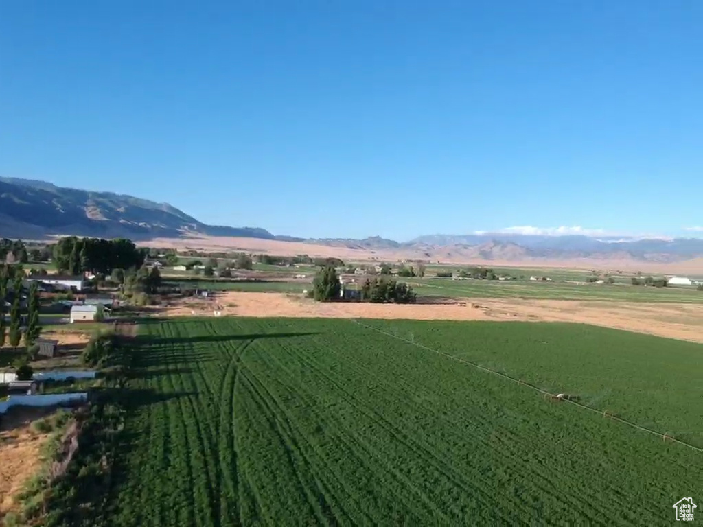 Mountain view with rural landscape