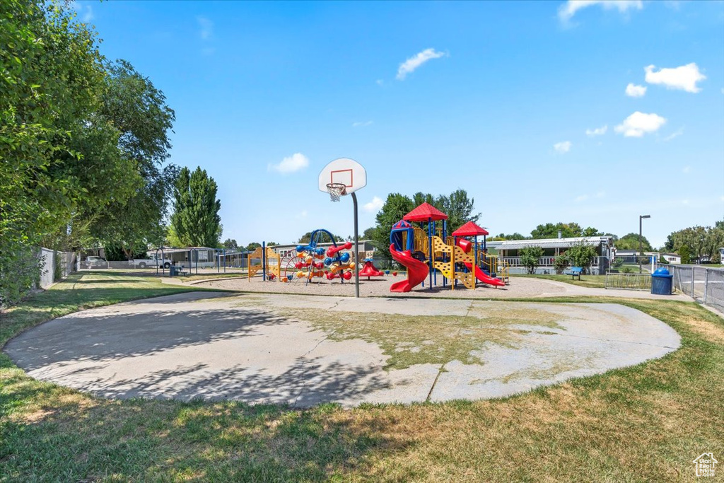 View of community jungle gym