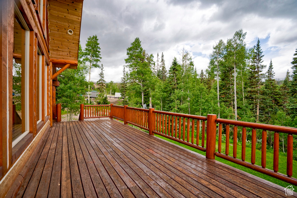 View of wooden terrace
