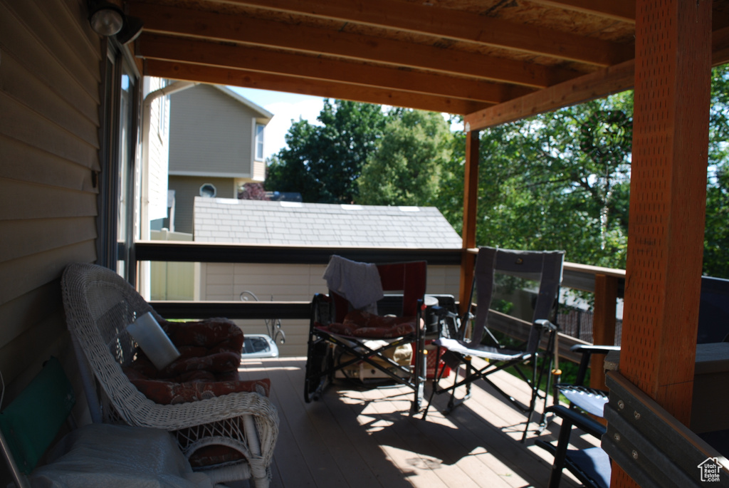 View of patio / terrace featuring a deck