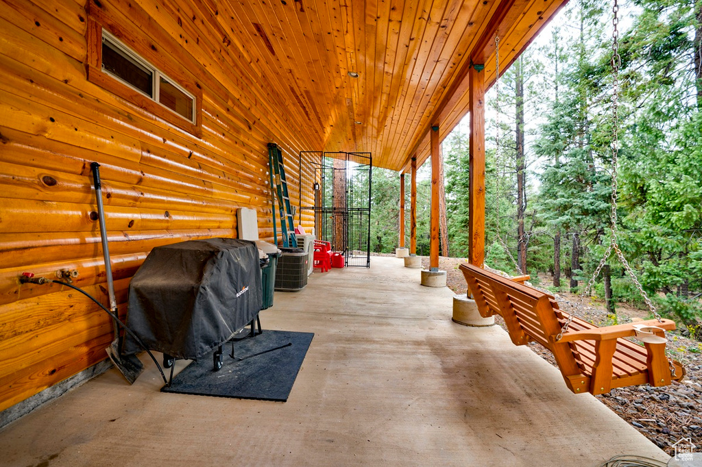 View of patio / terrace featuring a grill