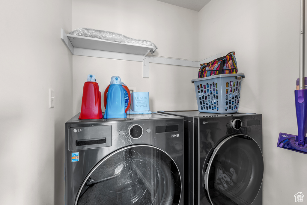 Laundry area with separate washer and dryer