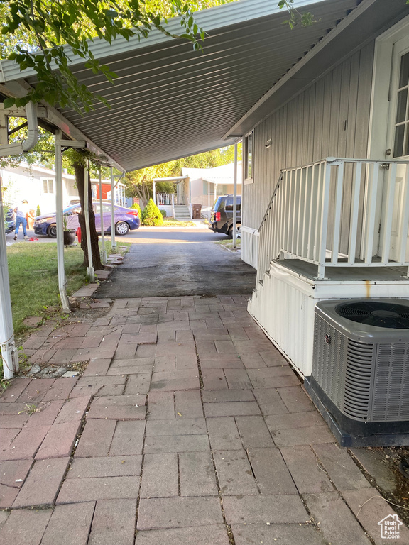 View of patio / terrace with an attached carport