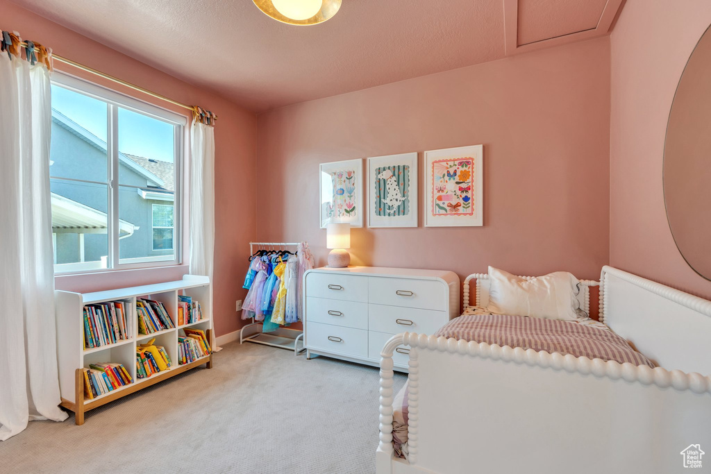 View of carpeted bedroom