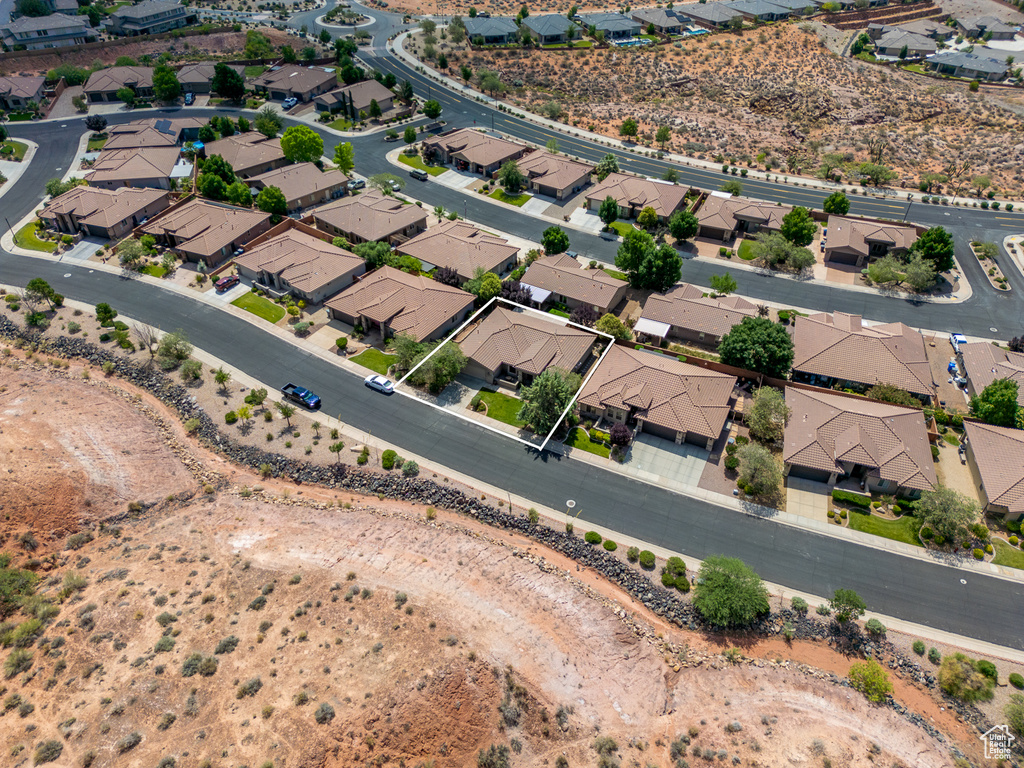 View of property location with nearby suburban area