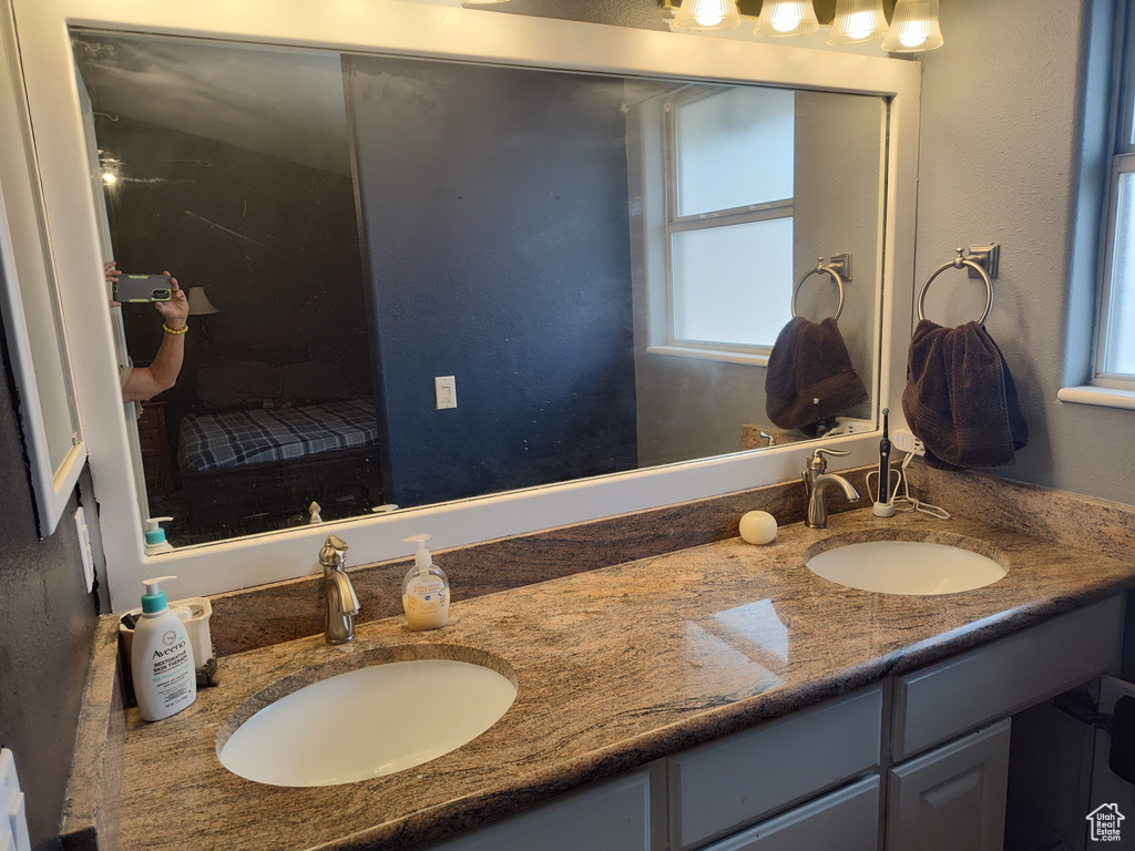 Bathroom with double vanity