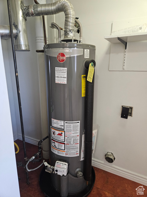 Utility room with water heater