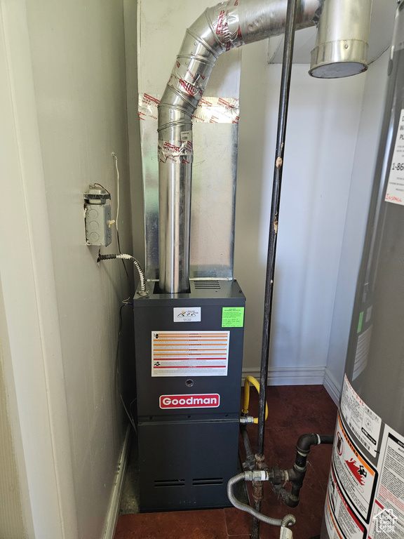 Utilities with water heater and heating unit