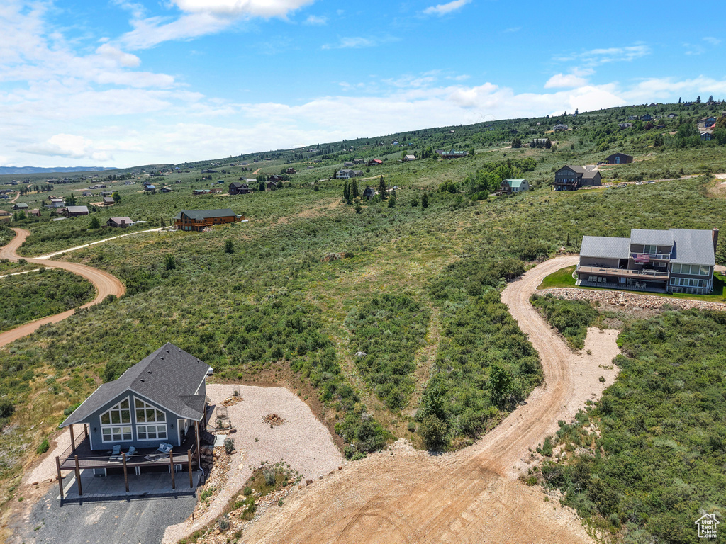 Aerial view of sparsely populated area