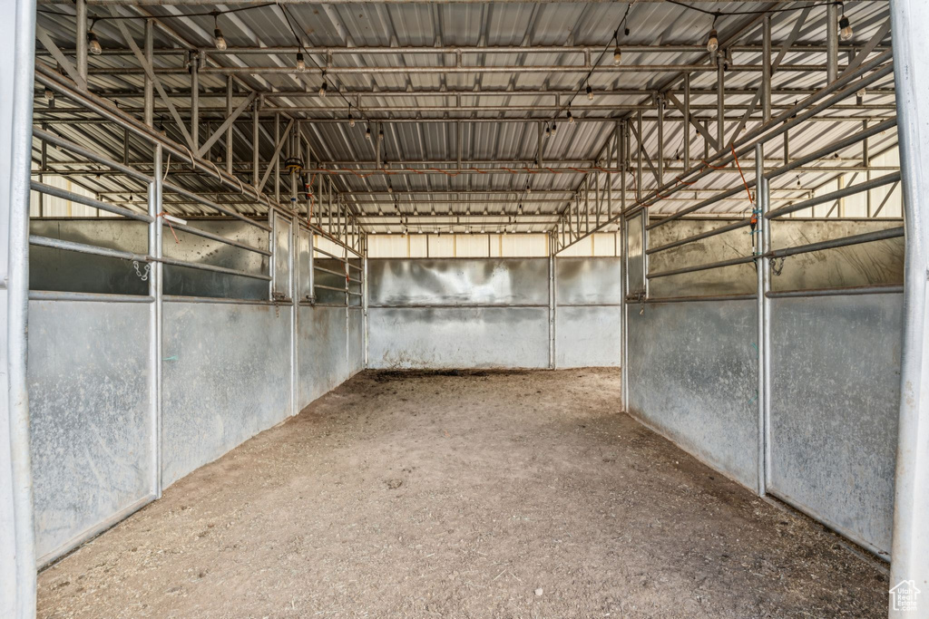 View of horse barn