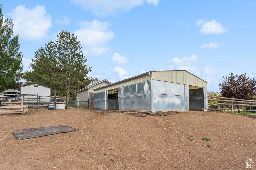 View of outdoor structure featuring an exterior structure