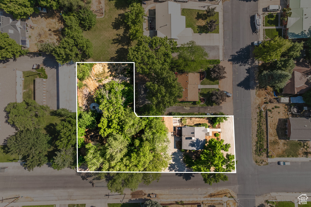 Aerial view of residential area