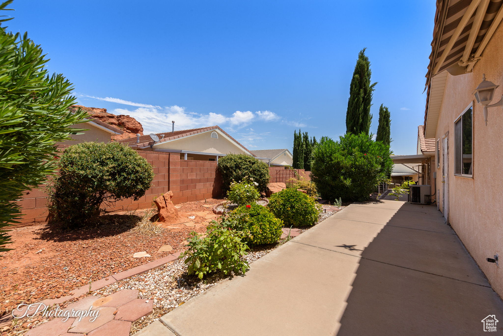 View of yard featuring a patio area