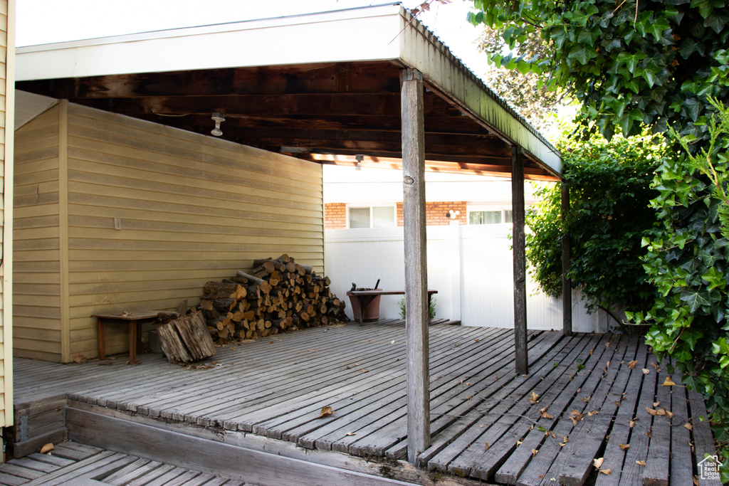 View of deck