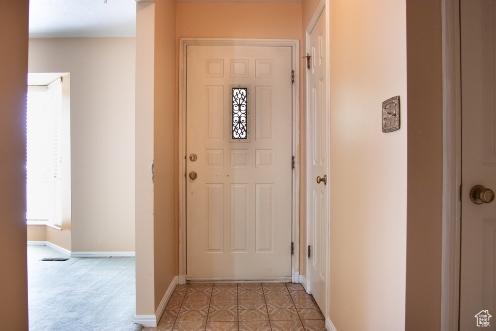 Entrance foyer with baseboards