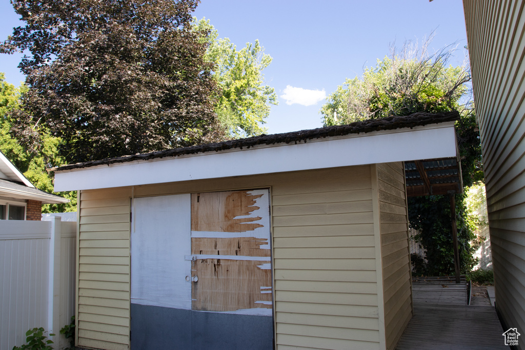 View of outbuilding