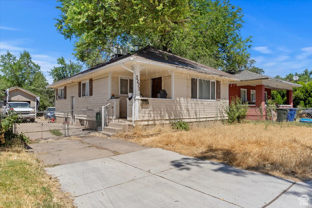View of front of home with a porch