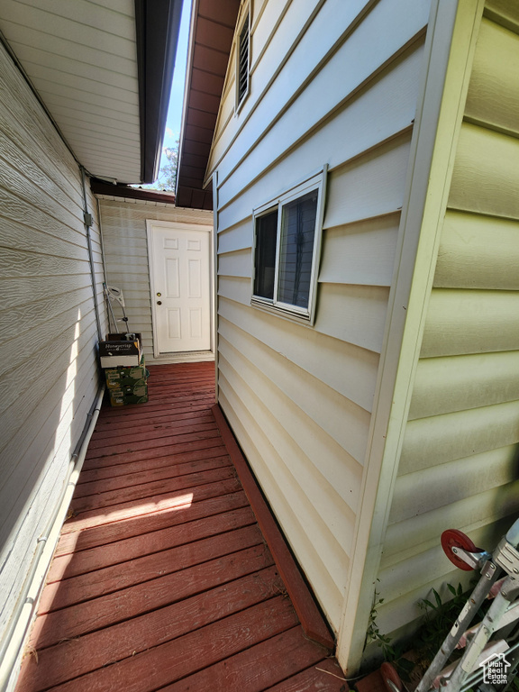 View of wooden terrace