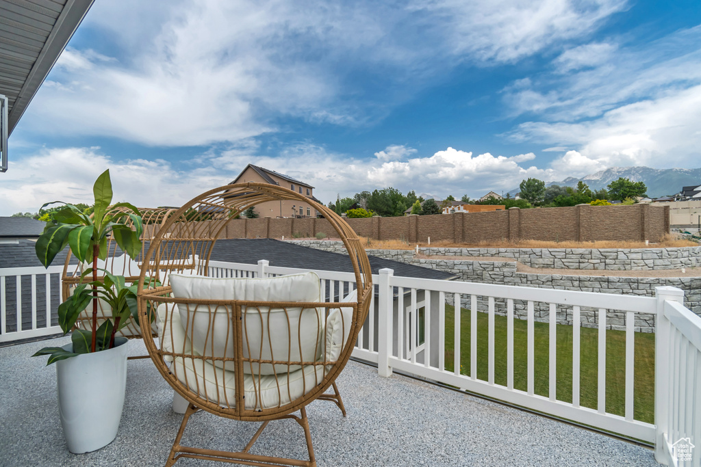 View of fenced backyard