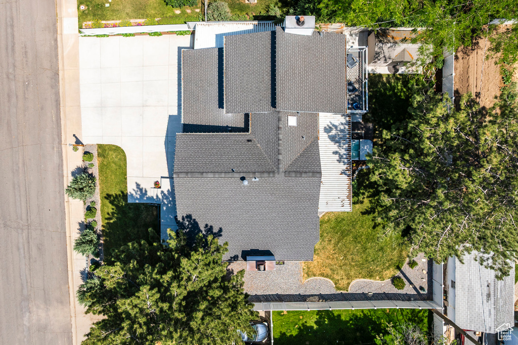 View from above of property