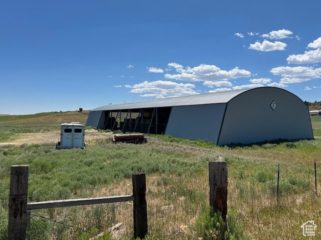 View of pole building