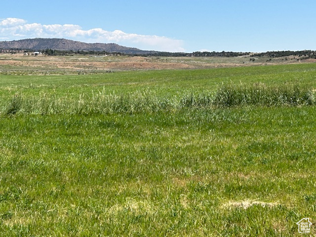 View of mountain background with rural landscape