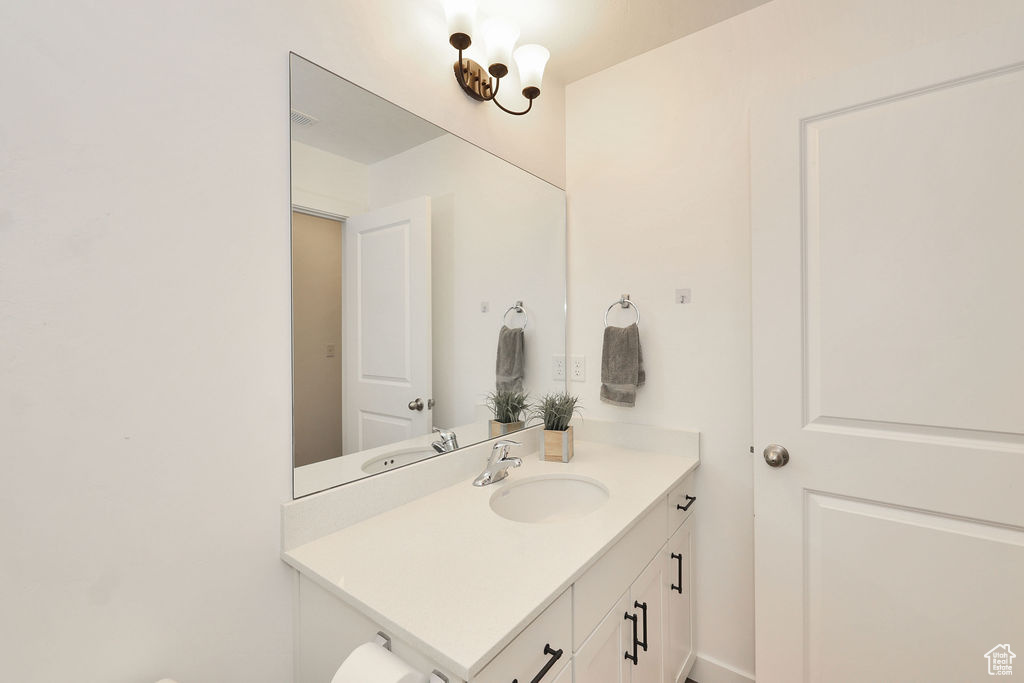 Bathroom featuring vanity
