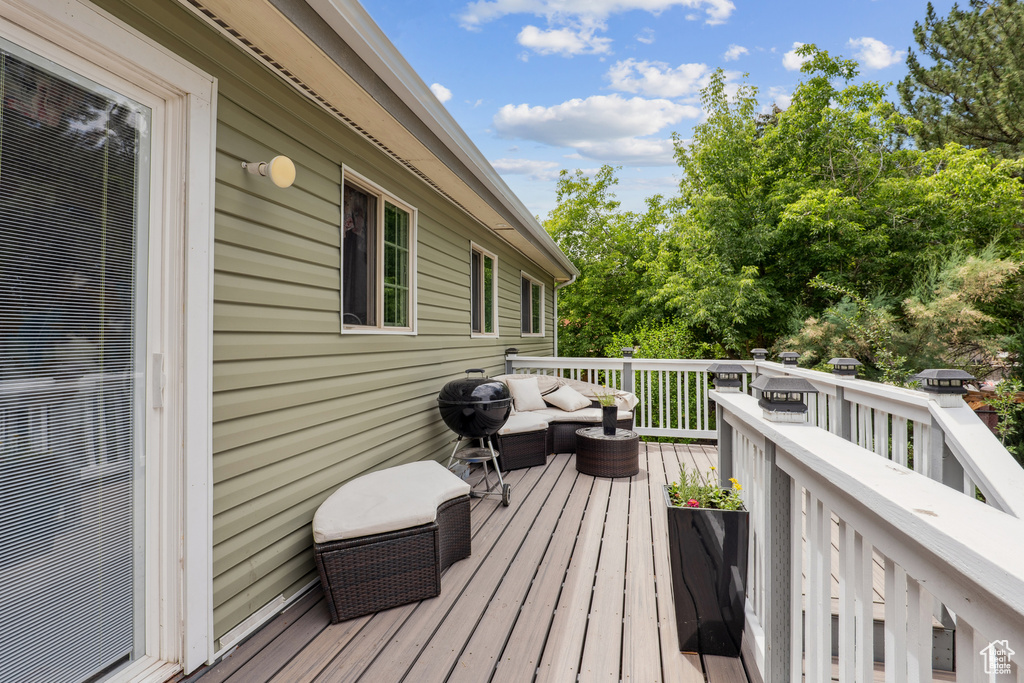 View of wooden deck
