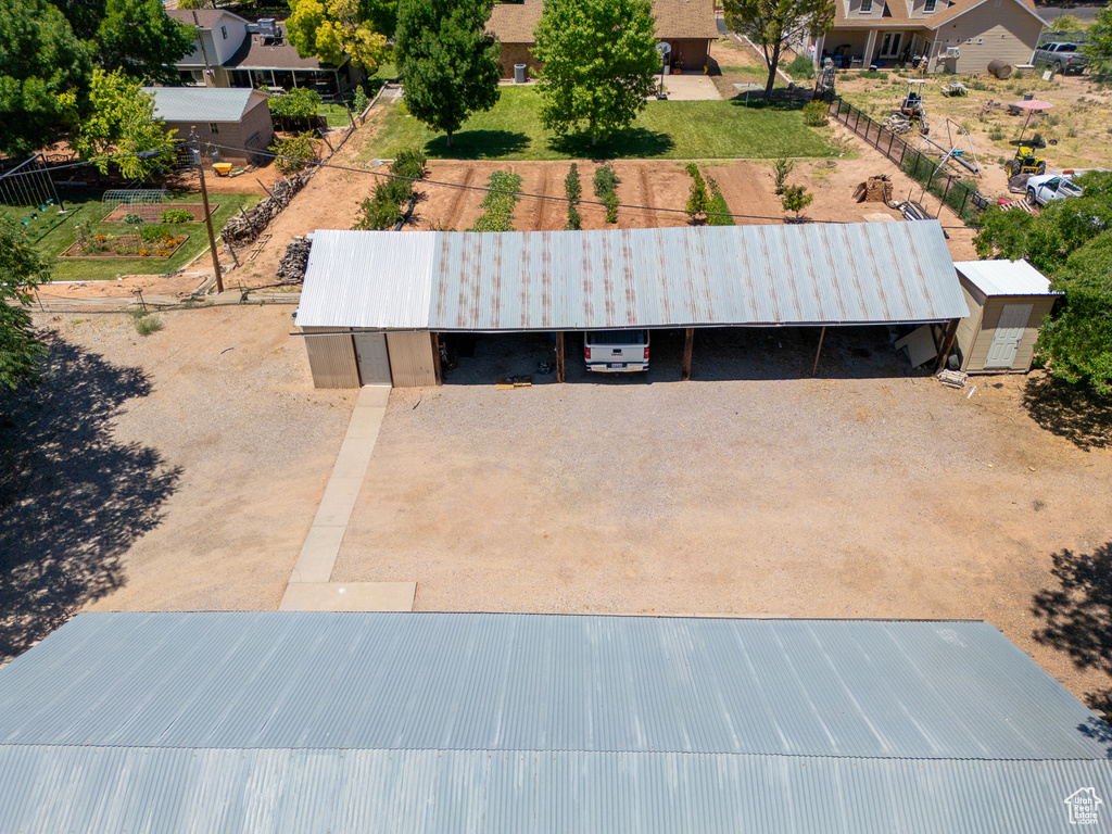 Aerial view of residential area
