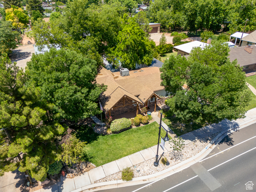 View from above of property