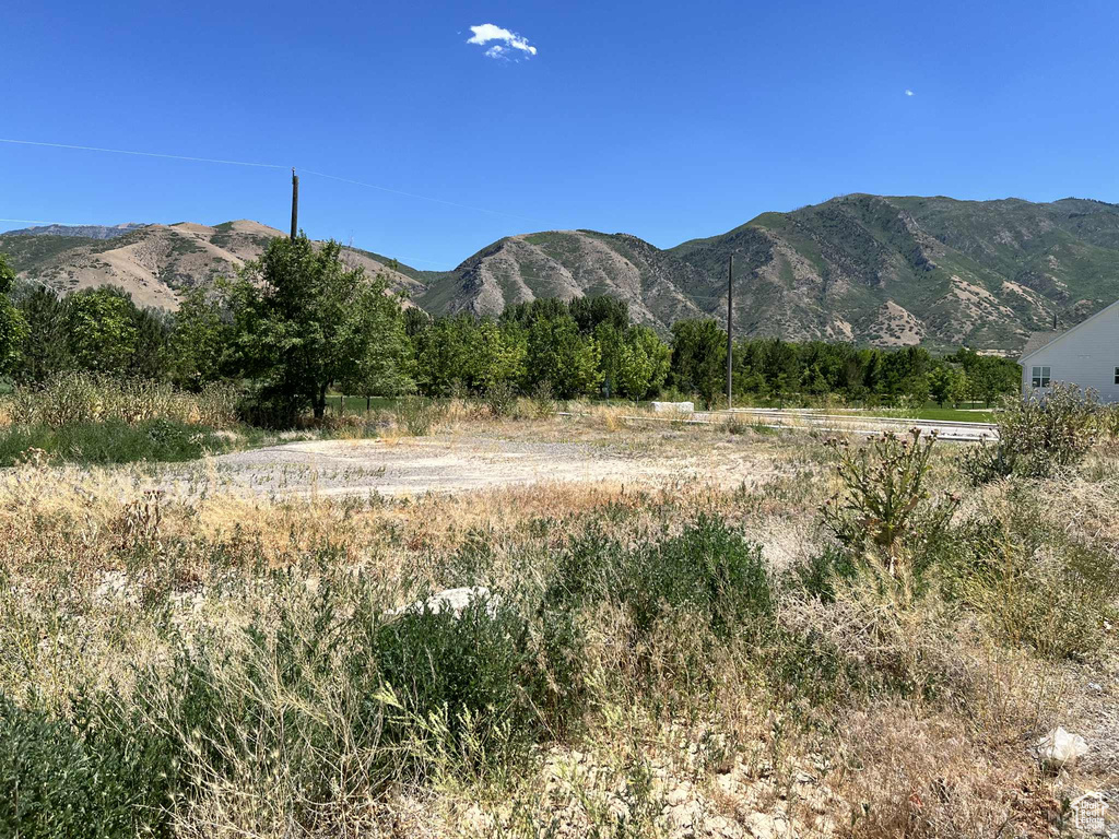 Mountain view with rural landscape