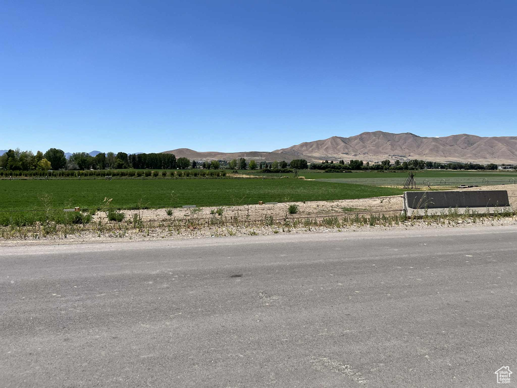 Mountain view with rural landscape