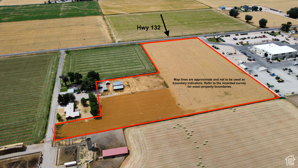Aerial view of property's location