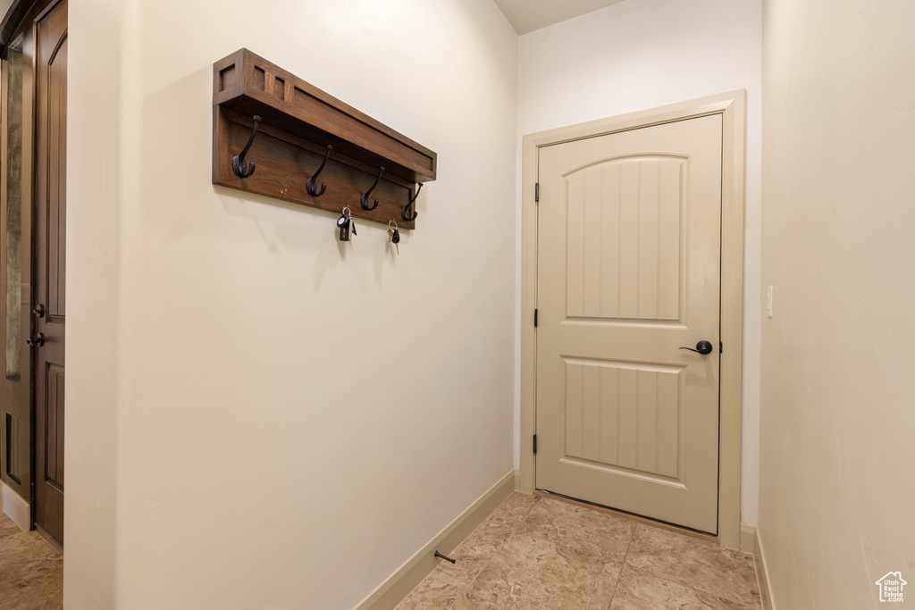 Entryway with baseboards