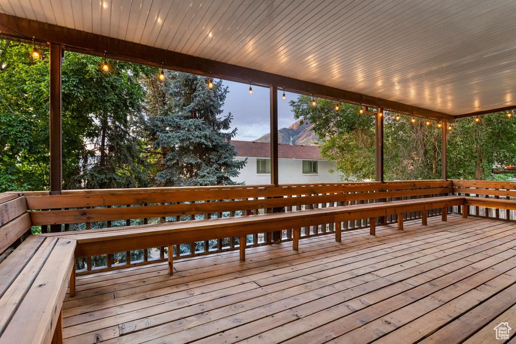 View of wooden deck