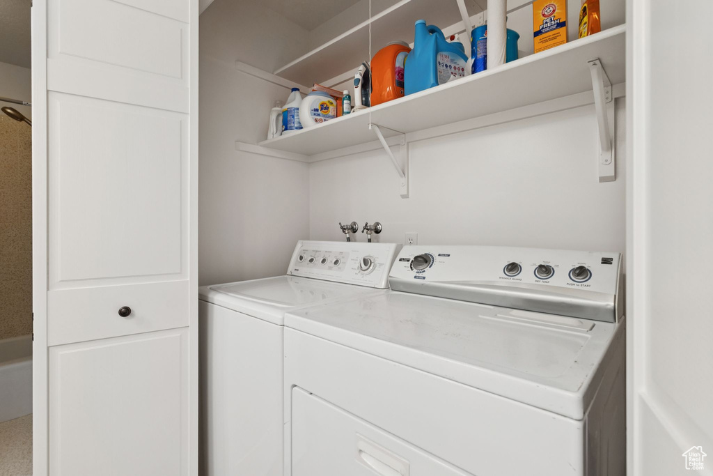 Laundry area with separate washer and dryer