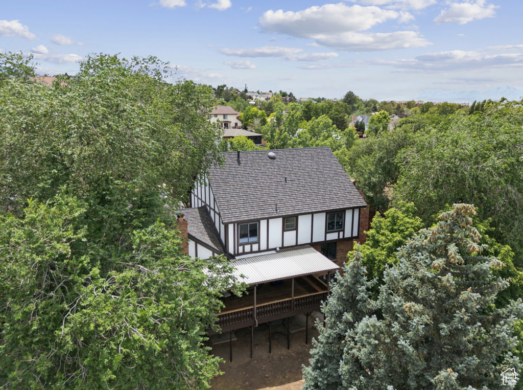View from above of property