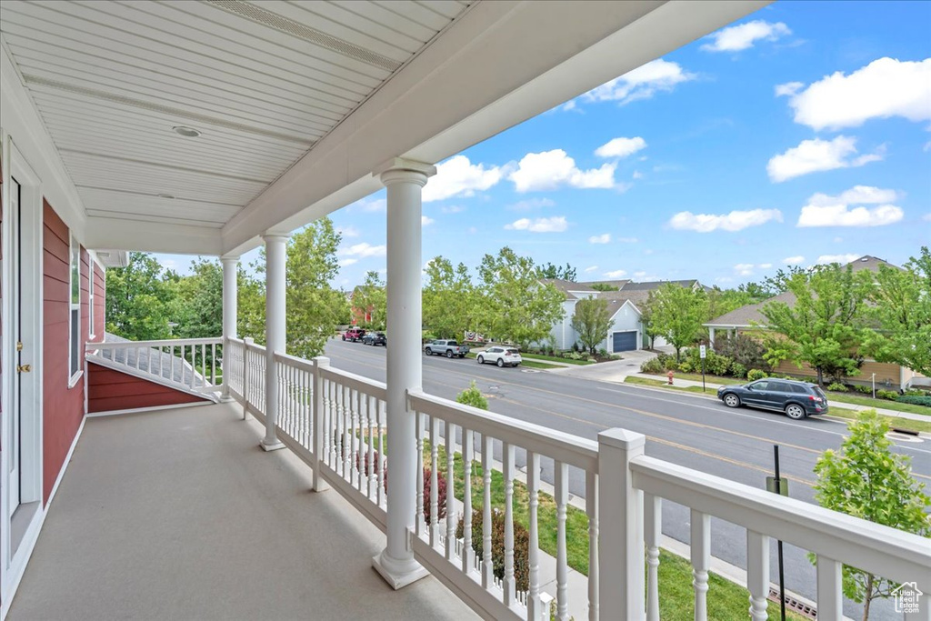 View of covered porch