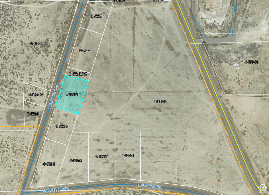 Map / location with property parcel outlined